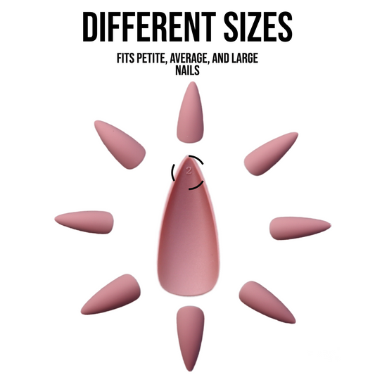 Blushing | Stiletto Long Press-on Nails | Pink | Matte - Flower Plum -  - Blushing | Stiletto Long Press-on Nails | Pink | Matte - Flower Plum -  - #original_alt_text#