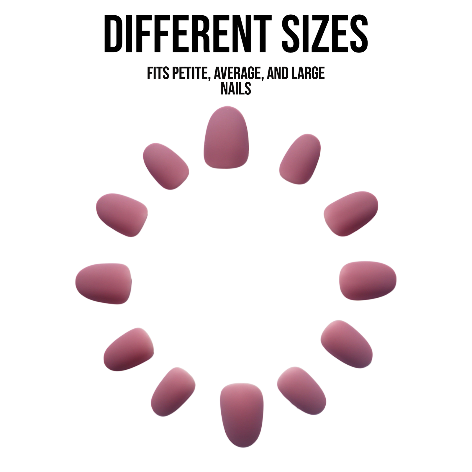 Lilac | Medium Lilac Press-on Nail | Solid | Purple | matte - Flower Plum -  - Lilac | Medium Lilac Press-on Nail | Solid | Purple | matte - Flower Plum -  - #original_alt_text#