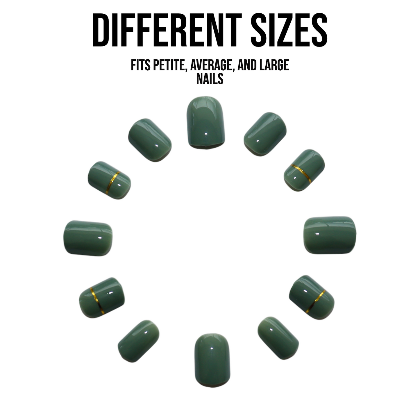 Olive | Olive Green Square Press-on Nail with Gold Line Detail | Solid | Green | Gloss - Flower Plum -  - Olive | Olive Green Square Press-on Nail with Gold Line Detail | Solid | Green | Gloss - Flower Plum -  - #original_alt_text#