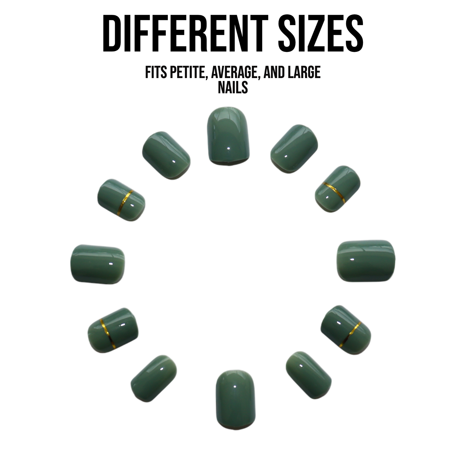 Olive | Olive Green Square Press-on Nail with Gold Line Detail | Solid | Green | Gloss - Flower Plum -  - Olive | Olive Green Square Press-on Nail with Gold Line Detail | Solid | Green | Gloss - Flower Plum -  - #original_alt_text#