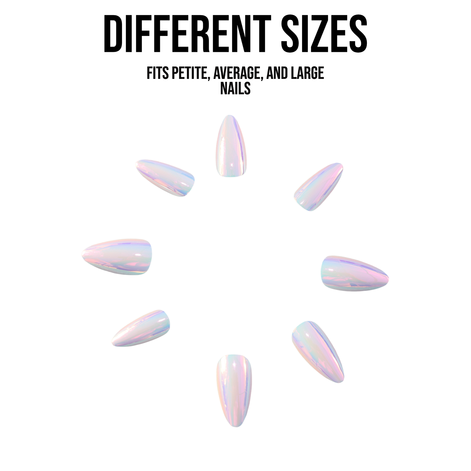 Pearlesque | Almond Holographic Pearl and Baby Pink Medium Press-on Nails | Pink |Pearl - Flower Plum -  - Pearlesque | Almond Holographic Pearl and Baby Pink Medium Press-on Nails | Pink |Pearl - Flower Plum -  - #original_alt_text#