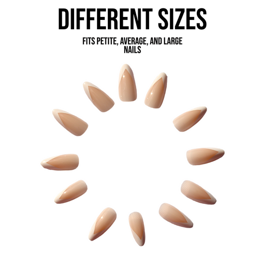 Tipsy | Stiletto Nude French tip Medium Press-on Nails | Nude | Gloss - Flower Plum -  - Tipsy | Stiletto Nude French tip Medium Press-on Nails | Nude | Gloss - Flower Plum -  - #original_alt_text#