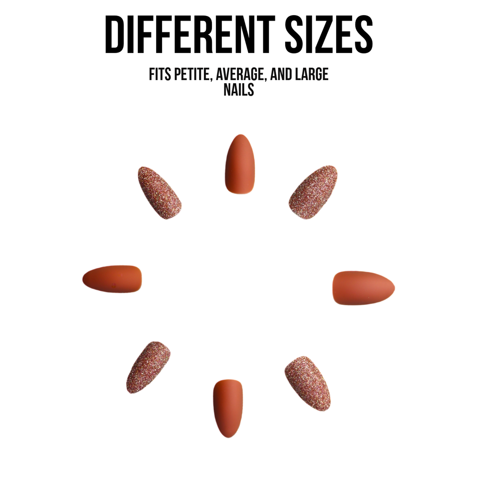 Toffeen Up | Long | Brown Stiletto Press-on Nail | Glitter |Brown | Matte - Flower Plum -  - Toffeen Up | Long | Brown Stiletto Press-on Nail | Glitter |Brown | Matte - Flower Plum -  - #original_alt_text#