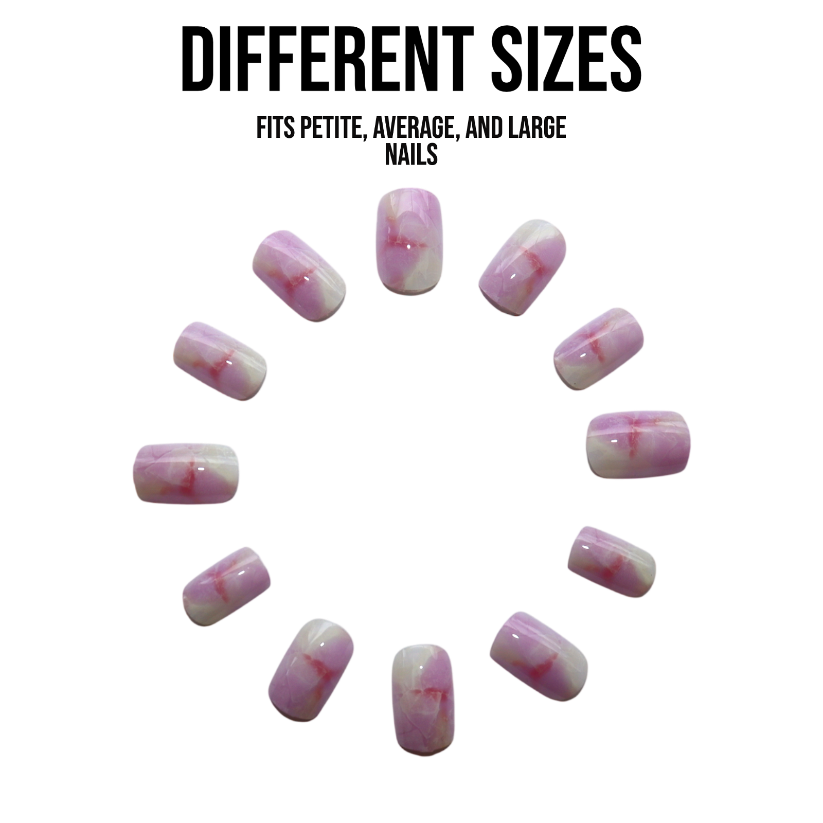 Fruit Punch | Square Marble Baby Pink Press-on Nails | Pink and White| Gloss - Flower Plum -  - Fruit Punch | Square Marble Baby Pink Press-on Nails | Pink and White| Gloss - Flower Plum -  - #original_alt_text#  