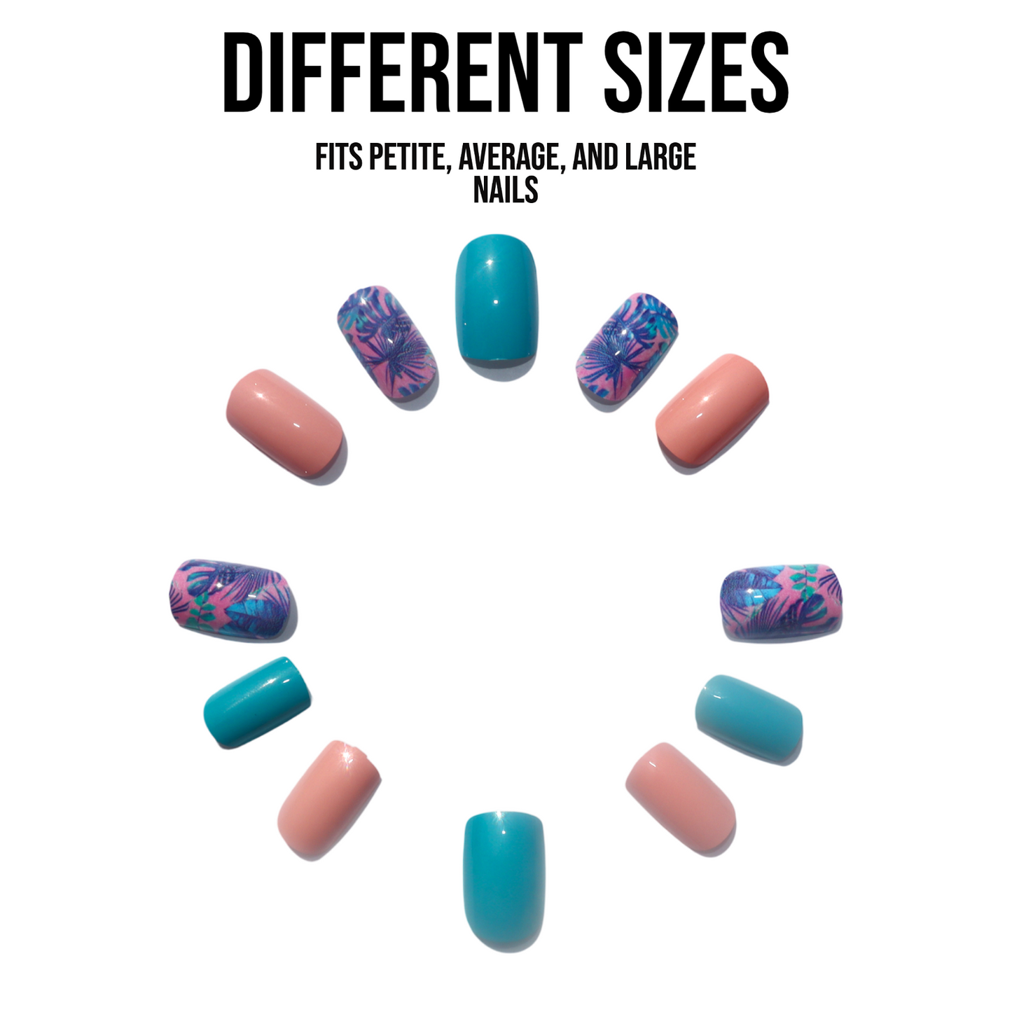 Tropical Burst | Square Short Marble Pink and Blue Press-on Nails | Pink and White| Gloss - Flower Plum -  - Tropical Burst | Square Short Marble Pink and Blue Press-on Nails | Pink and White| Gloss - Flower Plum -  - #original_alt_text#  